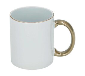 Sublimatie Mok met gouden rand en handvat (330 ml) Sublimatie Mok met gouden rand en handvat (330 ml)