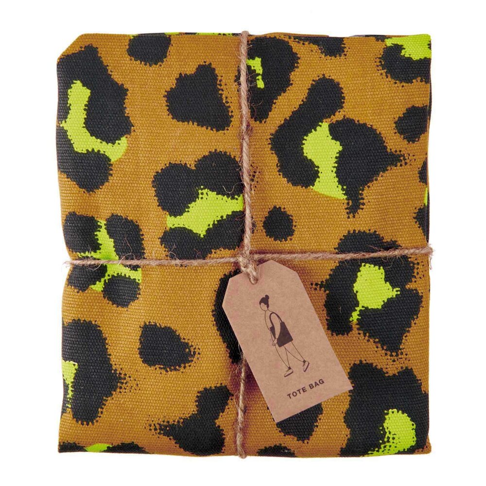 Canvas tote bag Acid Leo CARAMEL