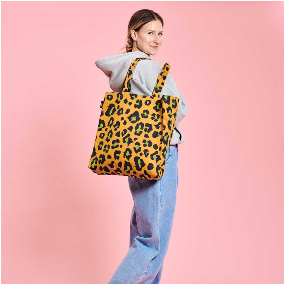 Canvas tote bag Acid Leo CARAMEL