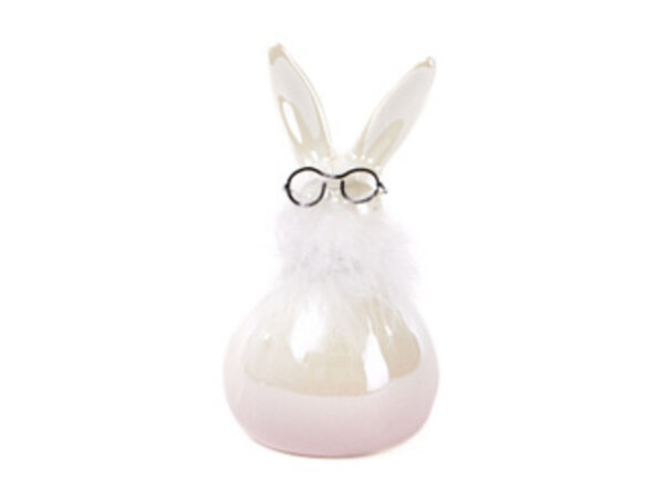 Deco konijn met bril - roze (M) Deco konijn met bril - roze (M)