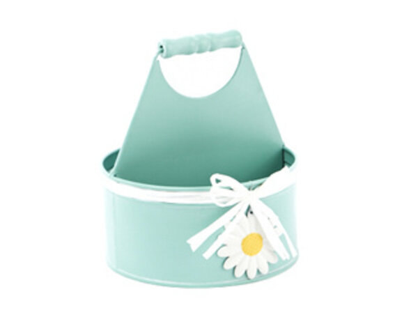 Ronde schaal met handvat (zink) Ronde schaal met handvat (zink)