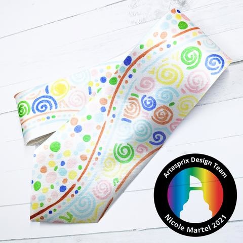 Artesprix (sublimatiestiften) op een das voor papa! Artesprix (sublimatiestiften) op een das voor papa!