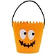 Halloween emmertje uit vilt - ORANJE Halloween emmertje uit vilt - ORANJE