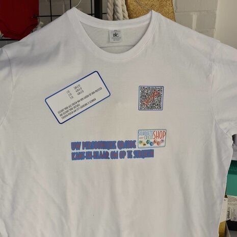 Uw QR-code als textieltransfer of sticker Uw QR-code als textieltransfer of sticker