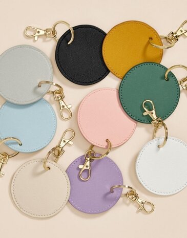 Sleutelhanger Lederlook - Rond Sleutelhanger Lederlook - Rond