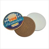 Ronde onderzetter met kurk (sublimatie)