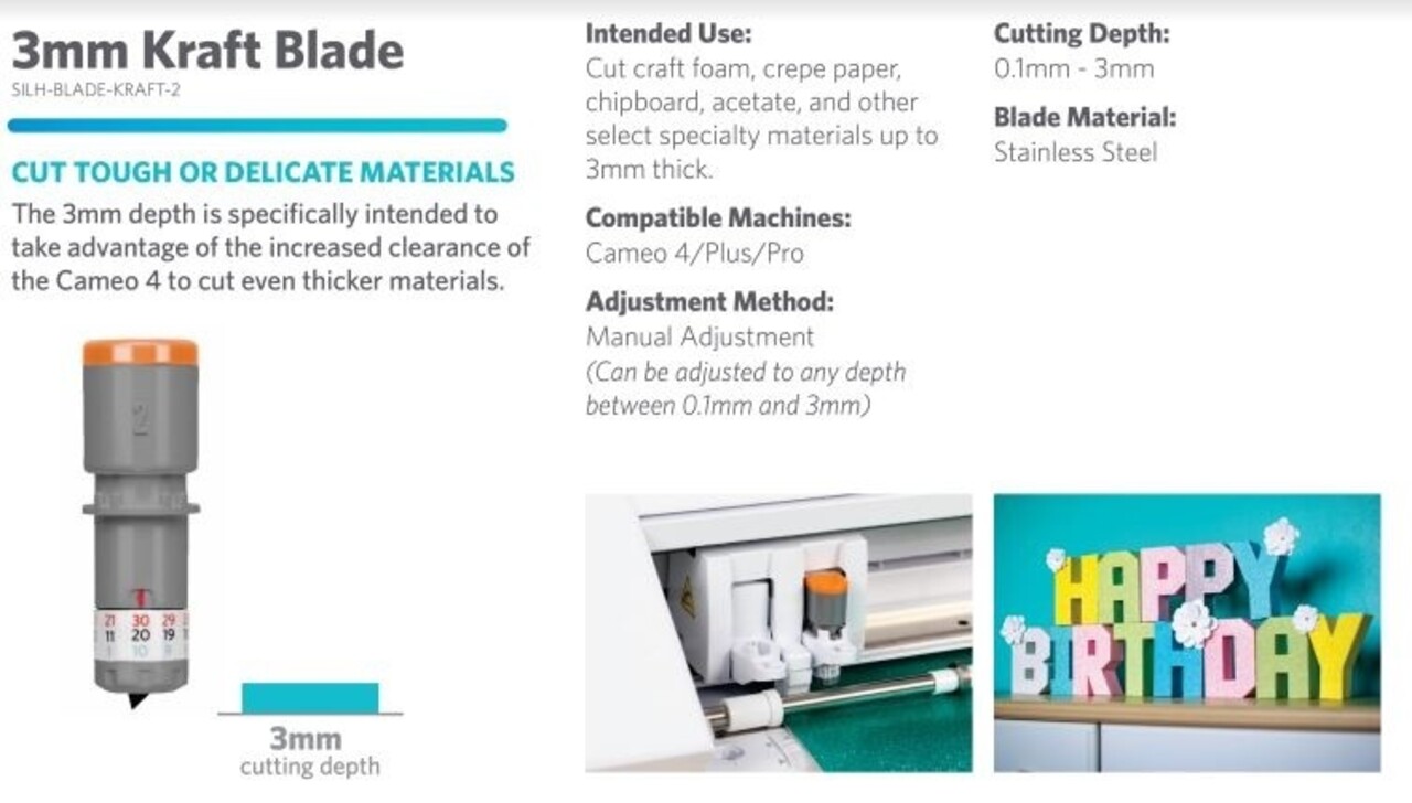 Silhouette 3 mm Kraft Blade (Type C)