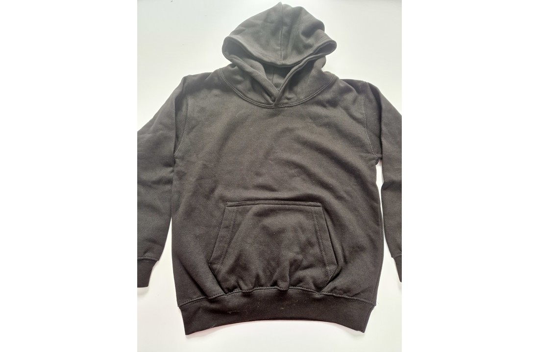 Hoodie Kids Black 7/8 Jaar