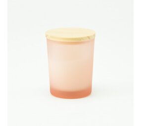 Geurkaarsje Met Houten Deksel - Frosted Blush Geurkaarsje Met Houten Deksel - Frosted Blush