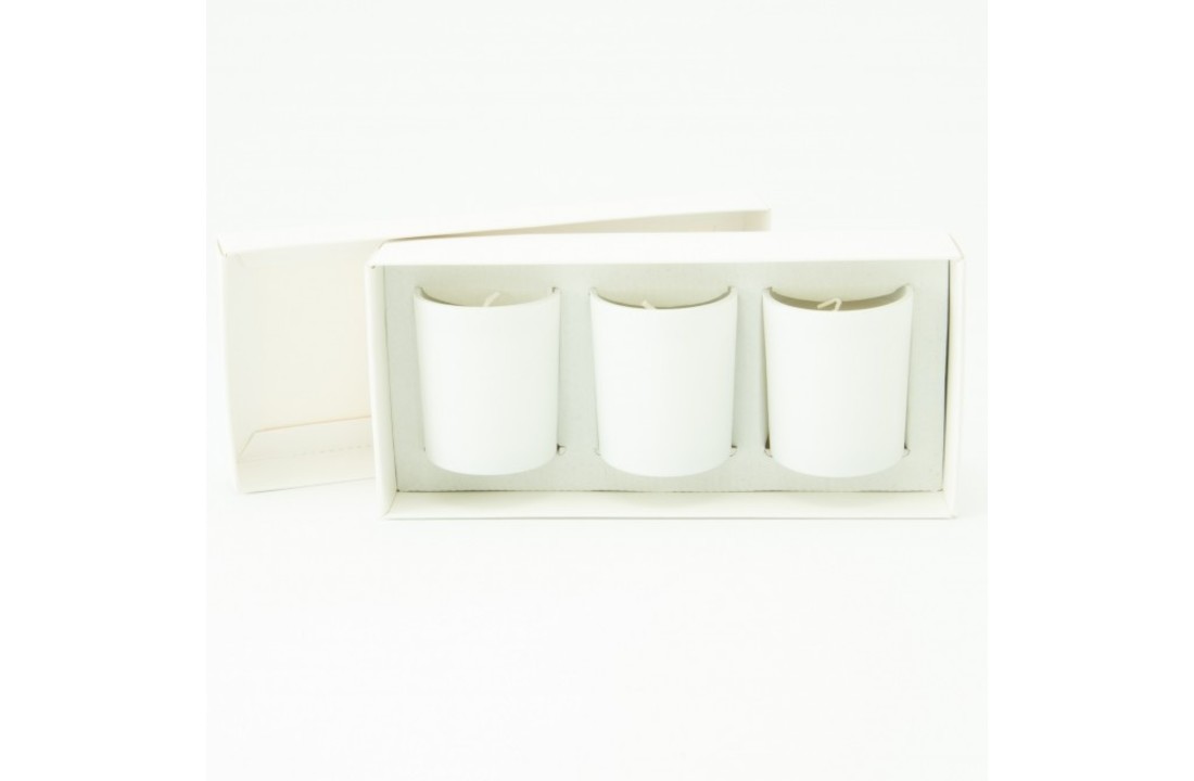 Luxegiftbox Set Van 3 Geurkaarsen - Wit