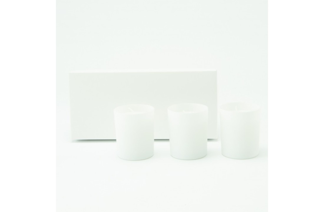 Luxegiftbox Set Van 3 Geurkaarsen - Wit