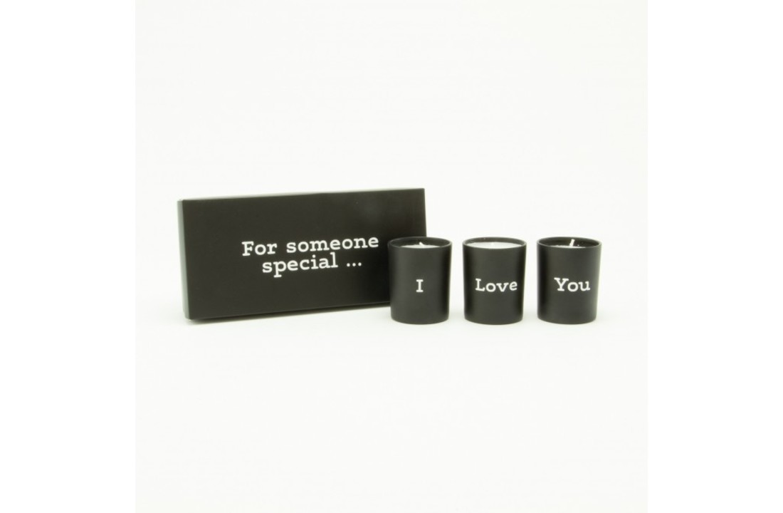 Luxegiftbox Set Van 3 Geurkaarsen - Zwart