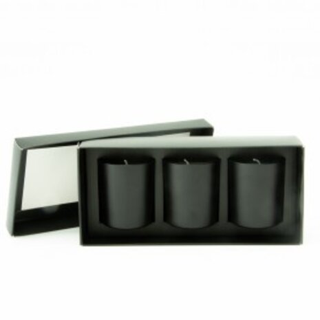 Luxegiftbox Set Van 3 Geurkaarsen - Zwart