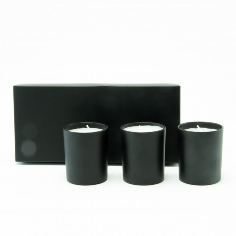 Luxegiftbox Set Van 3 Geurkaarsen - Zwart
