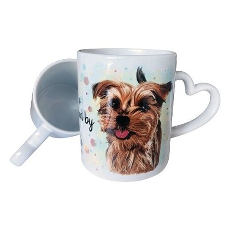 Mok  met handvat in hartvorm (sublimatie)