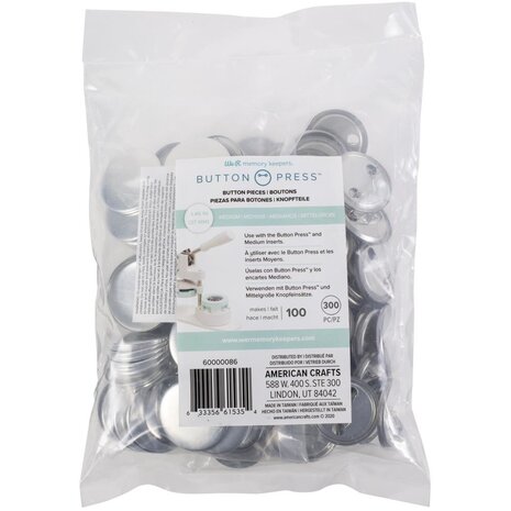 Button Press Button Navulverpakking MEDIUM (100 buttons) Button Press Button Navulverpakking MEDIUM (100 buttons)