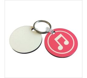 MDF-sleutelhanger "Rond" MDF-sleutelhanger "Rond"