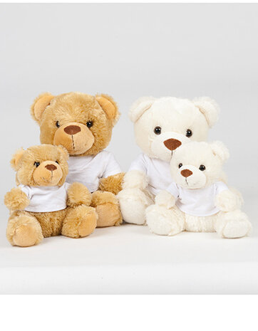 Knuffelbeer met T-shirt - Cream Knuffelbeer met T-shirt - Cream