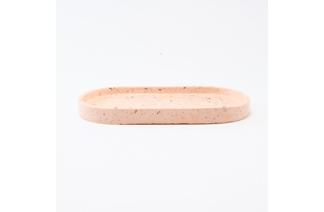 Terrazzo Dienblad Ovaal Large- Blush