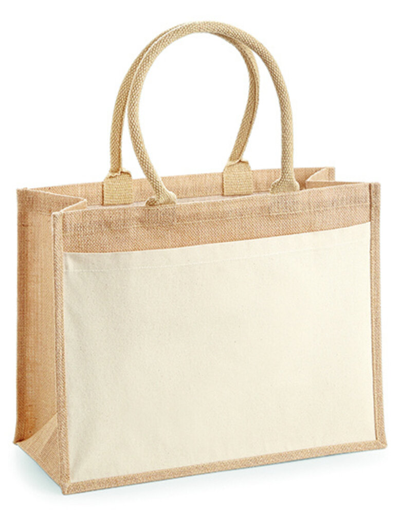 Shopper jute met katoenen zak