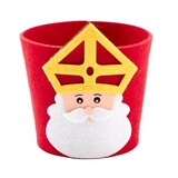 Rond potje uit vilt met Sint Rond potje uit vilt met Sint