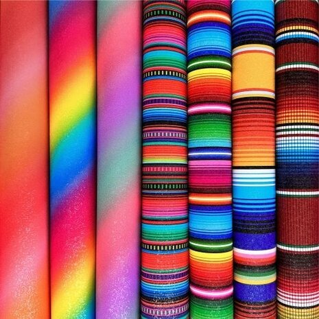 Sparkle Stripes Purple Pink Green