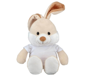 Pluchen Konijn met Sublimatie T-Shirt - 23 cm Pluchen Konijn met Sublimatie T-Shirt - 23 cm