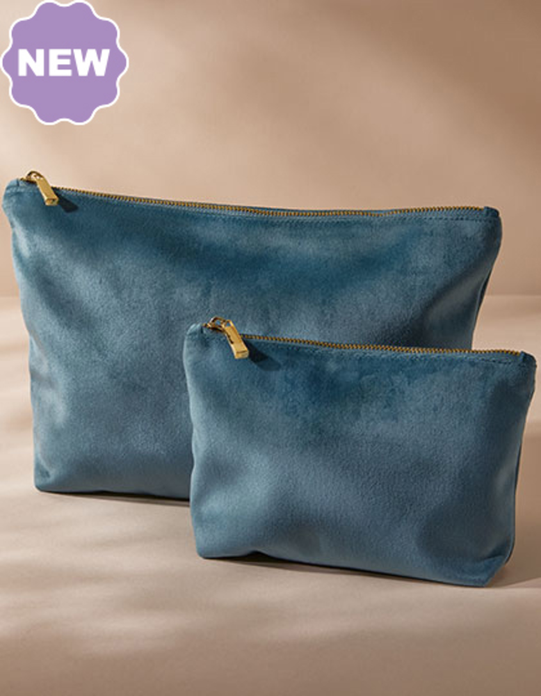 Velvet Accessory Bag BLUE TOPAZ Velvet Accessory Bag BLUE TOPAZ