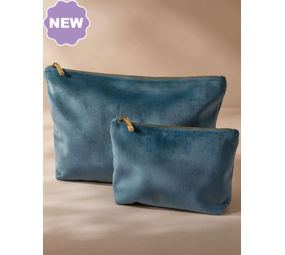 Velvet Accessory Bag BLUE TOPAZ Velvet Accessory Bag BLUE TOPAZ