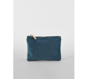 Velvet Accessory Pouch  BLUE TOPAZ Velvet Accessory Pouch  BLUE TOPAZ