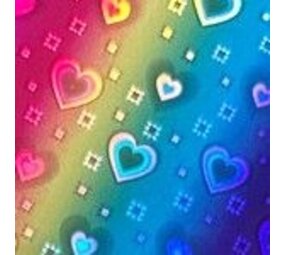 Holografisch vinyl Rainbow Hearts Holografisch vinyl Rainbow Hearts
