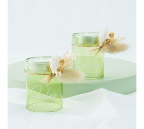 Theelichthouder Dubbelwandig - Zijdegroen