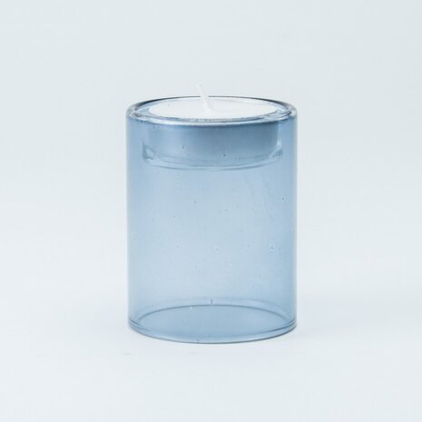 Theelichthouder Dubbelwandig - Blauw