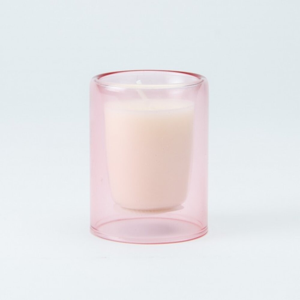 Dubbelwandig Glaasje Met Kaars - Blush Dubbelwandig Glaasje Met Kaars - Blush