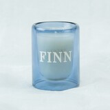 Dubbelwandig Glaasje Met Kaars - Blauw Dubbelwandig Glaasje Met Kaars - Blauw