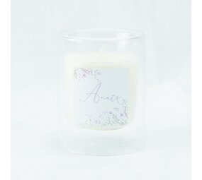 Dubbelwandig Glas Met Kaars - Transparant