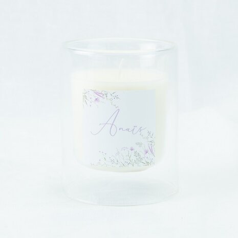 Dubbelwandig Glas Met Kaars - Transparant Dubbelwandig Glas Met Kaars - Transparant