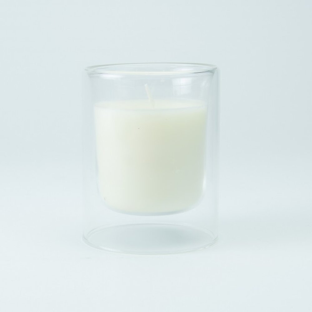 Dubbelwandig Glas Met Kaars - Transparant Dubbelwandig Glas Met Kaars - Transparant