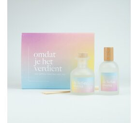 Luxegiftbox Diffuser & Roomspray Gevuld - Omdat Je Het Verdient Luxegiftbox Diffuser & Roomspray Gevuld - Omdat Je Het Verdient