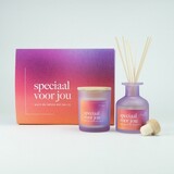 Gepersonaliseerde Luxegiftbox Geurkaars & Diffuser Gevuld - Speciaal Voor Jou