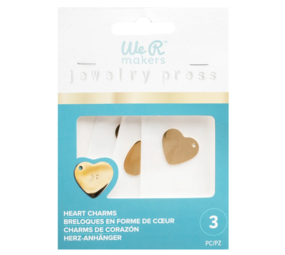 Jewelry Press Charms Stainless Steel Heart (3pcs) Jewelry Press Charms Stainless Steel Heart (3pcs)