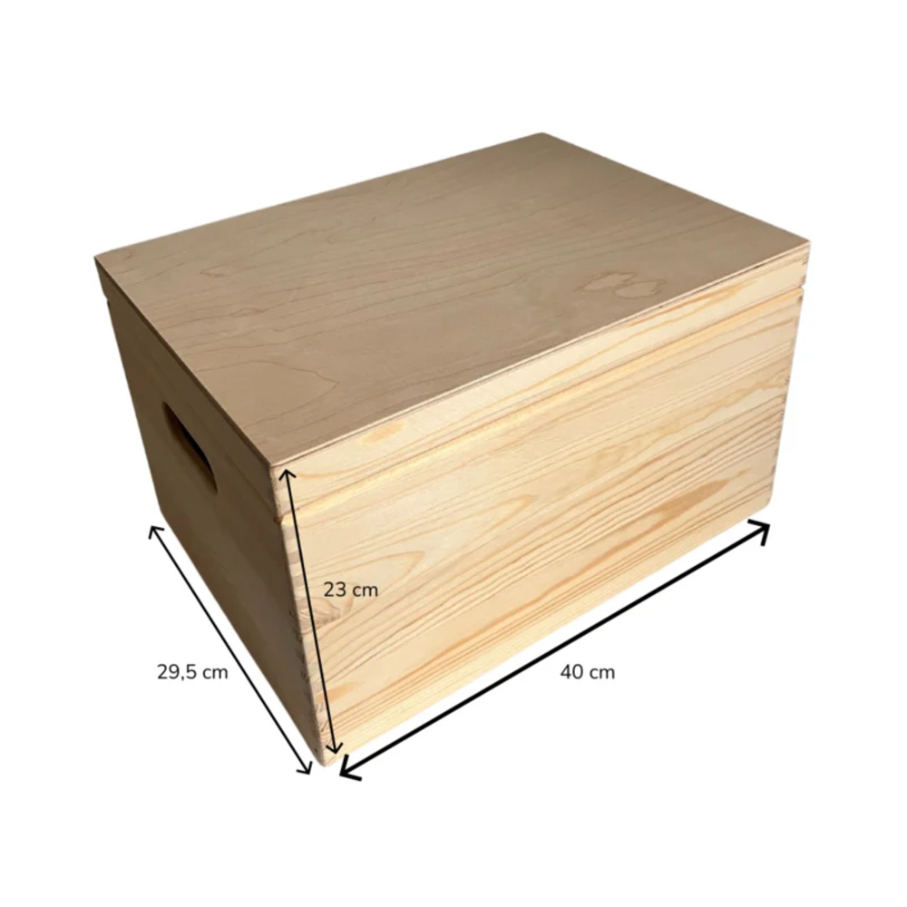 Houten bewaarbox groot - HOOG Houten bewaarbox groot - HOOG