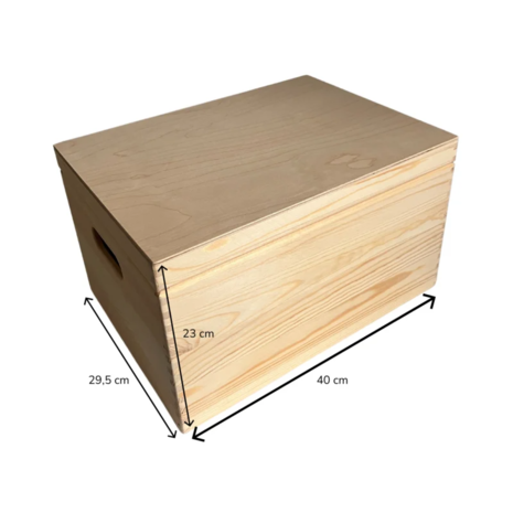 Houten bewaarbox groot - HOOG Houten bewaarbox groot - HOOG