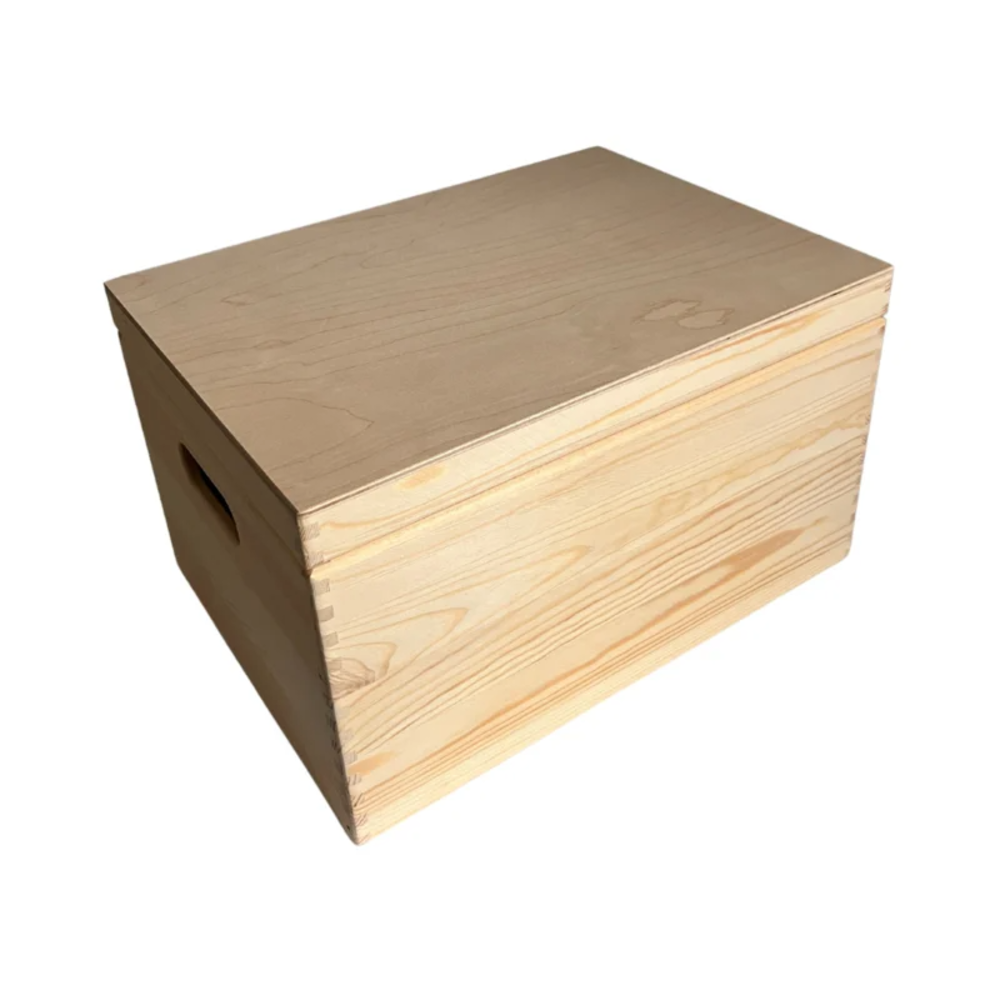 Houten bewaarbox groot - HOOG Houten bewaarbox groot - HOOG