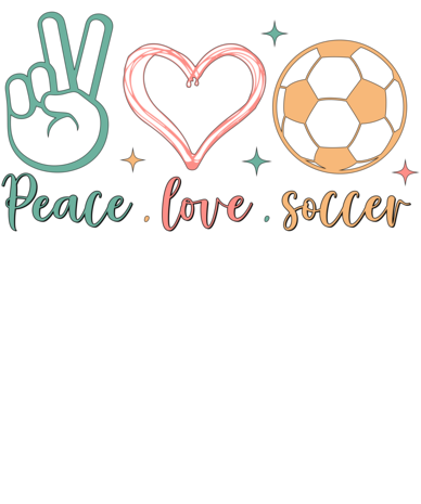 DTF  "Peace, Love, Soccer" DTF  "Peace, Love, Soccer"