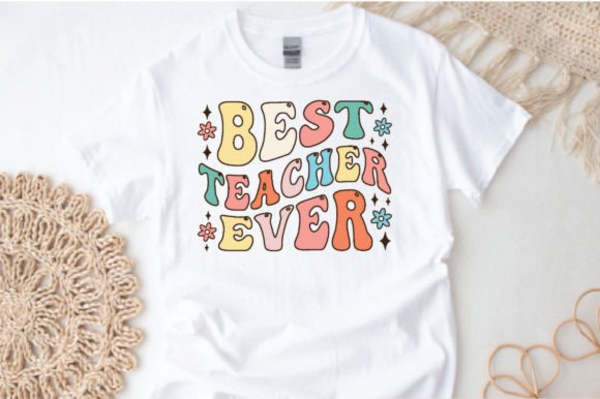 DTF "Best teacher ever" retro DTF "Best teacher ever" retro