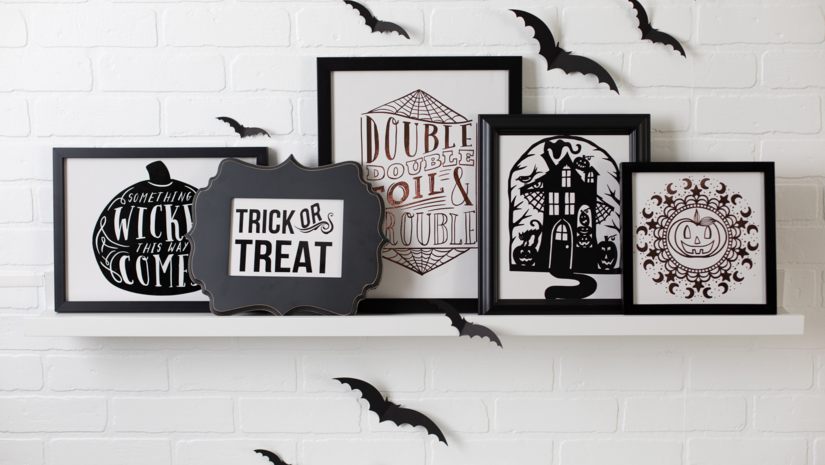 Halloweendecoratie met metallic vinyl