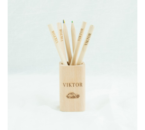 Houten pennenhouder Houten pennenhouder