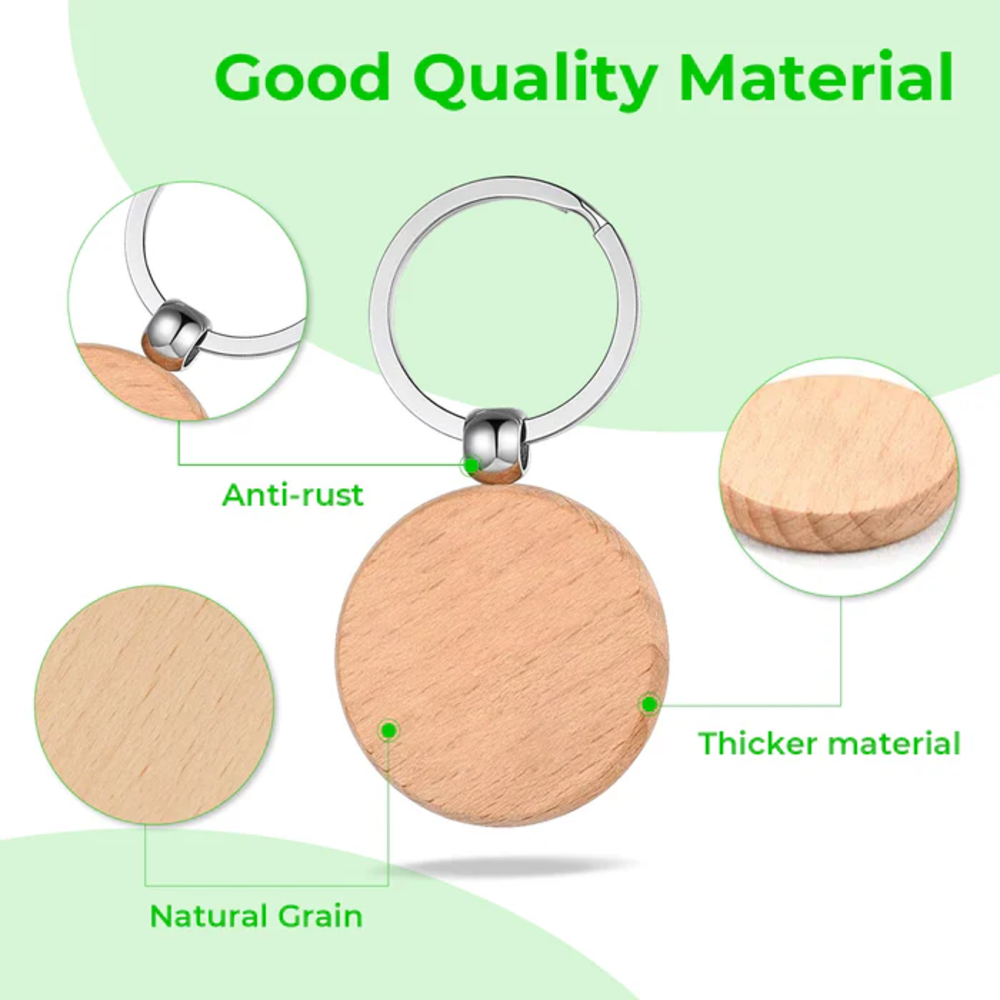 xTool Houten sleutelhanger - rond xTool Houten sleutelhanger - rond