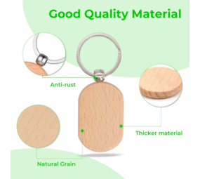 xTool Houten sleutelhanger -  afgeronde rechthoek xTool Houten sleutelhanger -  afgeronde rechthoek